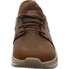 A front view of a brown leather SKECHERS SLIP-INS SLADE - ZACHARY shoe. Voir les images du produit