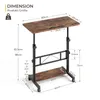 Iropro Schreibtisch höhenverstellbar 80x40cm, Computertisch Produktbild-Vorschau 3