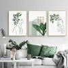 Ensemble de 3 posters, motif : plante verte, style Voir les images du produit 1