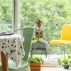 Relaxdays Deko Vogelhaus mit Blumentopf, Tannenholz, Produktbild-Vorschau 5