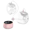 A pink electric breast pump with two clear collection bottles and tubing, shown against a white background. Produktbild-Vorschau