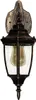 A classic outdoor wall lantern with a bronze and gold finish. Voir les images du produit