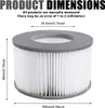 6 Stück Ersatzfilter für MSPA, Kompatibel mit Mspa Filter, Produktbild-Vorschau 2