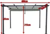 Leco Aluminium Pergola mit Faltdach lichtgrau 4 x 3 m Produktbild-Vorschau 8