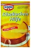 A package of Dr. Oetker Käsekuchen Hilfe (Cheesecake Helper) with an image of a cheesecake. Produktbild-Vorschau
