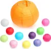 10 Stuecke Papier Laterne Lampions 10" (25 cm) Orange, rund Produktbild-Vorschau 1
