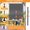 A woman is sitting on a balcony reading a book next to a table with drinks. A vertical awning is installed on the balcony. Produktbild-Vorschau