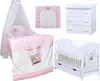 Baby-Delux Babyzimmer Babybett Wickelkommode Weiss Produktbild-Vorschau 1