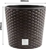 Květináč RATO ROUND s vkladem 30 cm - barva: umbra Náhled obrázku produktu 5