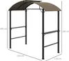 Outsunny 1,1 x 2,3m BBQ Grillpavillon mit Haken, Produktbild-Vorschau 3
