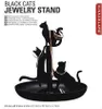 Schwarzer Schmuckhalter Katzen Design, ca. 14cm, mit drei Produktbild-Vorschau 3