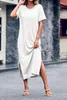 Langes Damenkleid mit überschnittenen Schultern, Produktbild-Vorschau 3