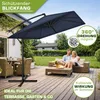 tillvex® Aluminium Parasol rechthoekig Ø 330 cm + afdekking Productafbeelding-voorbeeld 6