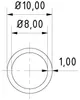 Riggatec Alu-Rohr Rund 10x1mm Länge 2,0 mtr. Produktbild-Vorschau 2
