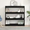 vidaXL Bücherregal Schwarz Eichen-Optik 100 x 30 x 103 cm Produktbild-Vorschau 2