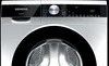 Close-up of the front panel and drum of a Siemens washing machine. Produktbild-Vorschau