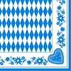 Servietten 1/4-Falz 40 cm x 40 cm "Bayrisch Blau" Produktbild-Vorschau 1