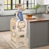 2 in 1 Learning Tower für Kinder,Montessori Stehhilfe mit Produktbild-Vorschau 1