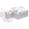 9-tlg. Garten-Essgruppe mit Kissen Beige Poly Rattan Produktbild-Vorschau 9