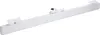 A white, linear product with white mounting clips at each end and a small black connector with wires in the middle, set against a white background. Voir les images du produit