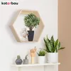 KOTARBAU® Hexagon Wandregal Natural 14x47x41 cm Hexagon Produktbild-Vorschau 2
