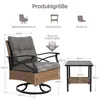 LVHOM 3-teiliges Gartenmöbel Set, Balkonmöbel mit Kissen, Produktbild-Vorschau 9