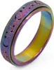 Antistresový Fidget Ring Mond Sterne Anxiety Ring US 7 Bunt Náhled obrázku produktu 1