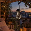 LED Solar Hängeleuchte eckig - Laterne - 3 warmweiße LED - Produktbild-Vorschau 1