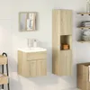vidaXL 4-tlg. Badmöbel-Set Sonoma-Eiche Holzwerkstoff Produktbild-Vorschau 3