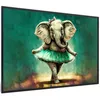 MuchoWow® Gerahmtes Poster Elefant - Ballerina - Farbe - Produktbild-Vorschau 1