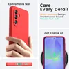 Collage of images showing a red phone case, its features, and a phone charging wirelessly. Náhled obrázku produktu