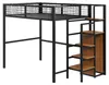 Hochbett 140x200cm aus Metall mit Leiter, Kleiderschrank Produktbild-Vorschau 5