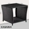 Tavolino da giardino in polyrattan, nero, 45x45x40 cm, Anteprima dell’immagine prodotto 1
