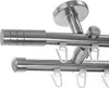 BASIT® Innenlauf Gardinenstange Edelstahl Look 16mm Produktbild-Vorschau 1