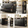 okwish Výsuvný kuchyňský ostrůvek barový stůl s MDF deskami Náhled obrázku produktu 7