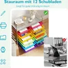 Wózek COSTWAY z 12 szufladami do sztaplowania, wózek z Podgląd zdjęcia produktu 7