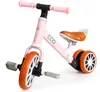Trojkolka cross-country bicykel s pedálmi 2v1 Ružová Náhľad obrázku produktu 2