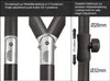 Close-up views of umbrella pole mechanisms and height adjustment features. Produktbild-Vorschau