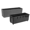 Fioriera da balcone in rattan con ganci grigio 19 x 56 x Anteprima dell’immagine prodotto 10