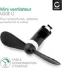 CELLONIC Mini ventilateur USB-C couleur noir pour téléphone Voir les images du produit 2