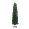 Smukła sztuczna choinka ze stojakiem, zielona, 240 cm, PVC Podgląd zdjęcia produktu 2