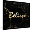 MuchoWow® Gerahmtes Poster Zitat - Hoffnung - Gold - Marmor Produktbild-Vorschau 1