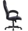 A side view of a black and blue gaming chair on a white background. Náhled obrázku produktu