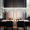 Design LED Hängelampe mit Kristallen und Fernbedienung Produktbild-Vorschau 3