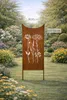 Stele Metall Edelrost Sichtschutz "Wildblume" Windschutz Produktbild-Vorschau 2