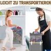 A split image showing a woman carrying a laundry basket and another woman interacting with a laundry sorter. Voir les images du produit