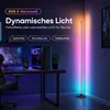 LED hoeklamp, staande lamp, 147,5 cm, RGB & warmwit, met Productafbeelding-voorbeeld 3
