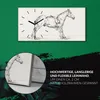 Wohnzimmer-Bild Leinwand Uhr Geräuschlos 60x30 Zeichnung Produktbild-Vorschau 5