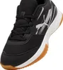 A close-up, studio shot of a single black Puma children's indoor soccer shoe. Anteprima dell’immagine prodotto