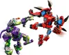 Two LEGO mechs, one resembling Spider-Man and the other the Green Goblin, in a dynamic pose against a white background. Produktbild-Vorschau
